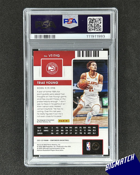 TRAE YOUNG - 2021 PANINI CONTENDERS BASKETBALL - #VTTYG PSA 7