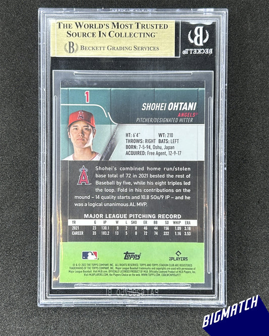 Shohei Ohtani - 2022 Topps Chrome X-Fractors - BECKETT 9.5
