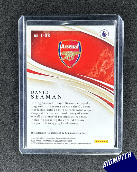David Seaman - 2020 PANINI IMMACULATE COLLECTION SOCCER SIGNATURE