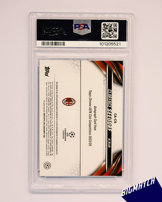 Clarence Seedorf - 2023-24 TOPPS CHROME AUTOGRAPH-BLUE REFRACTOR - PSA 9