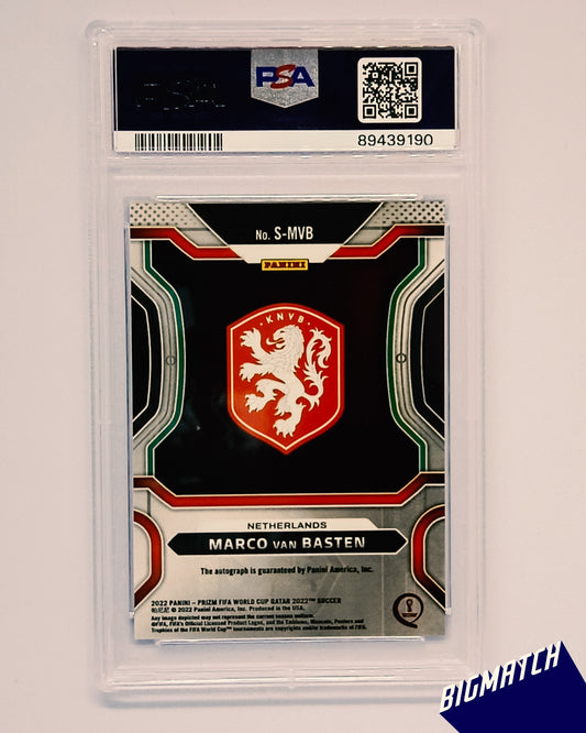 Marco van Basten - 2022 PANINI PRIZM WORLD CUP QATAR SIGNATURES - PSA 8