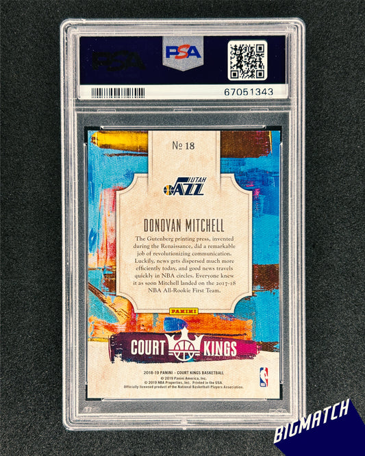 Donovan Mitchell - 2018 PANINI COURT KINGS RENAISSANCE MEN - PSA 10