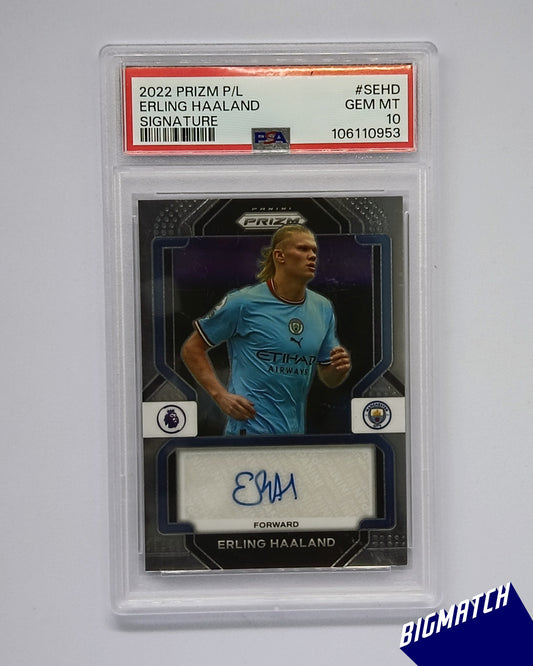 Erling Haaland - 2022-23 PANINI PRIZM PREMIER LEAGUE SIGNATURES - PSA 10