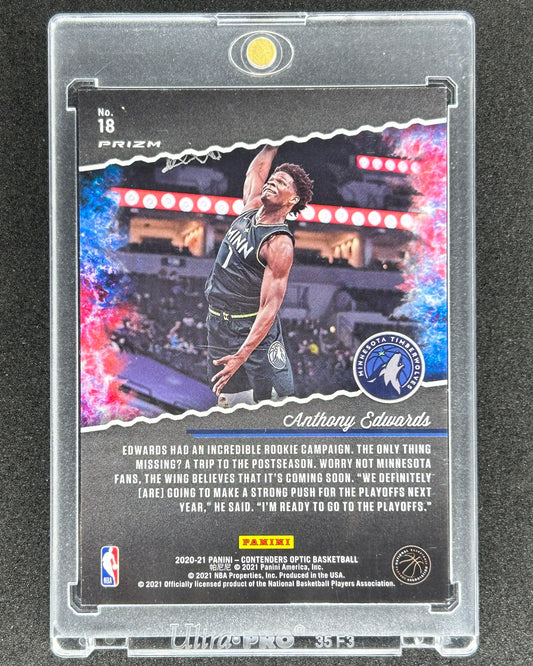 ANTHONY EDWARDS - 2020-21 PANINI CONTENDERS OPTIC