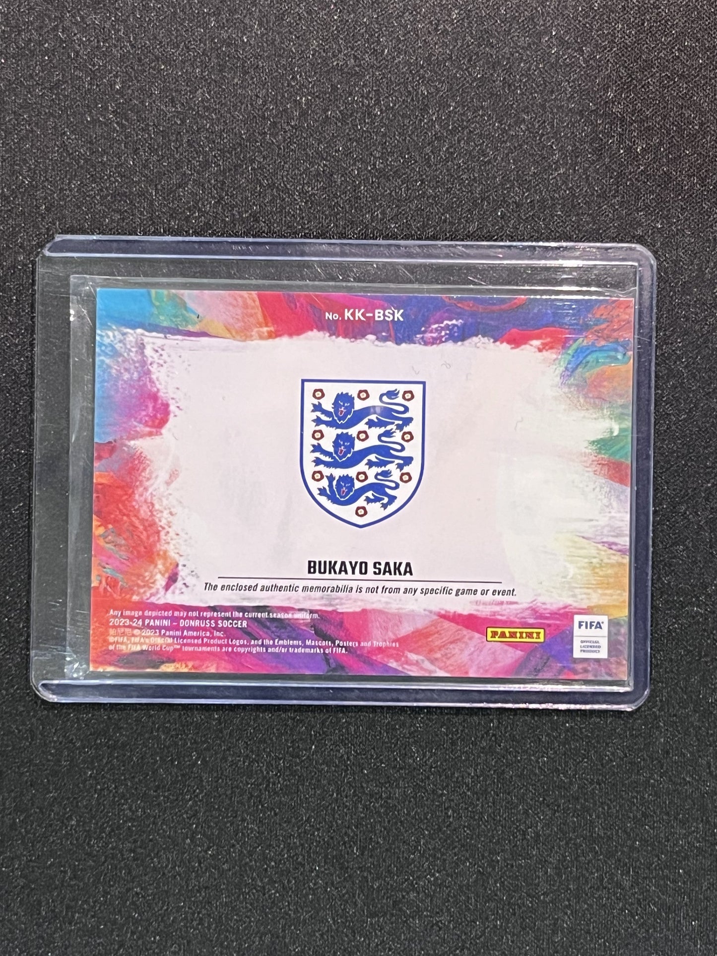 BUKAYO SAKA -2023/24 PANINI DONRUSS SOCCER KIT KINGS PATCH #KK-BSK
