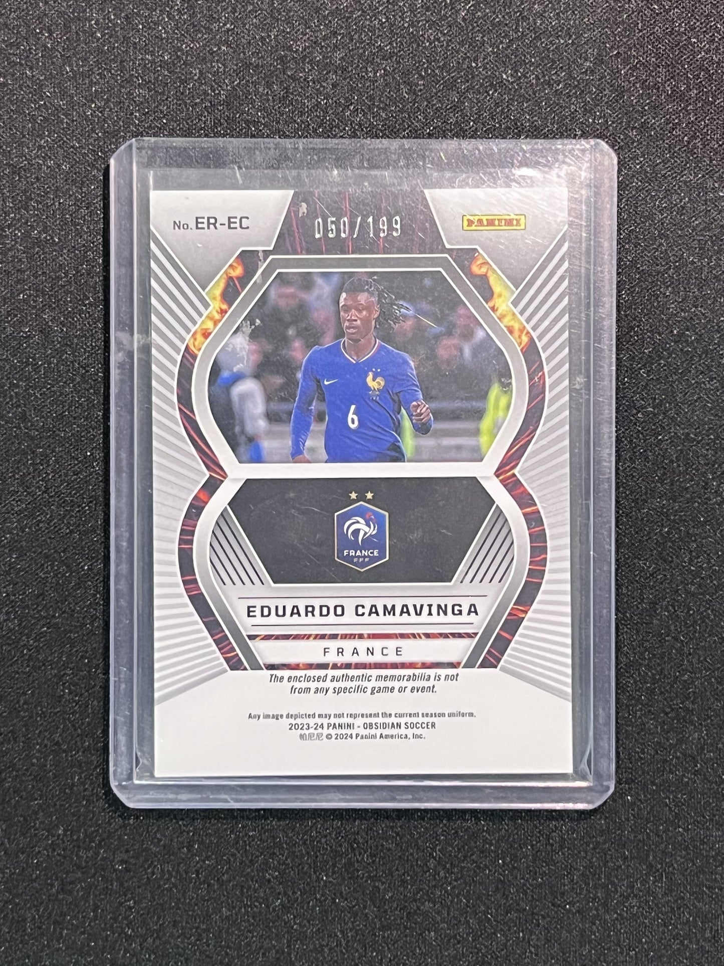 EDUARDO CAMAVINGA - 2023/24 PANINI OBSIDIAN ERUPTION PATCH /199 #ER-EC