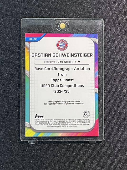 BASTIAN SCHWEINSTEIGER - 2025 TOPPS FINEST #BA-SC /99 AUTO