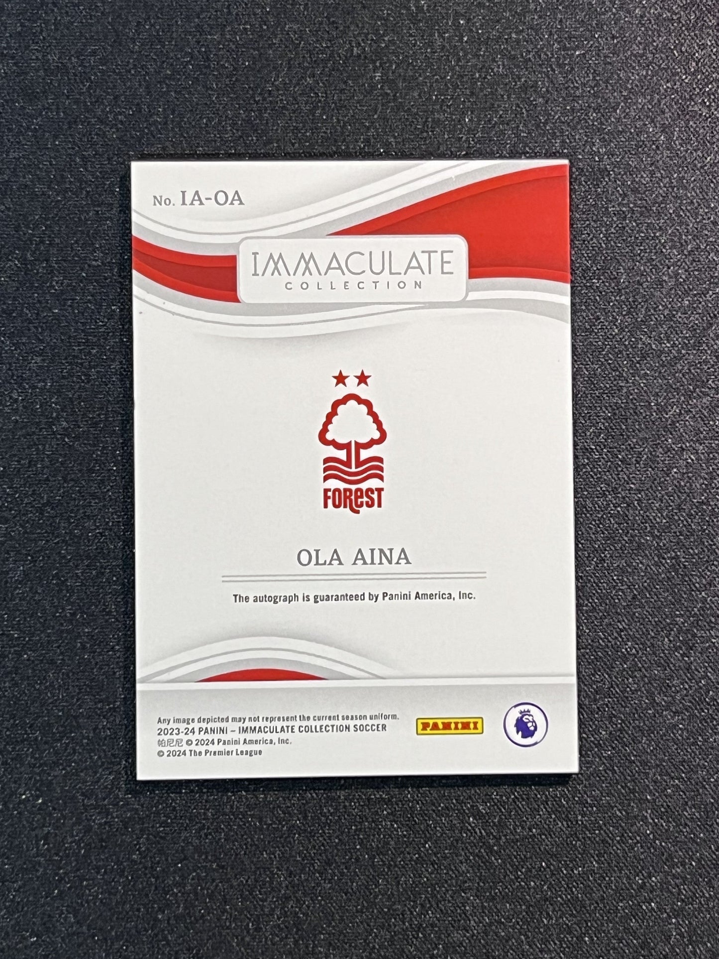 OLA AINA - 2023-24 PANINI IMMACULATE COLLECTION #IA-OA /99 AUTO