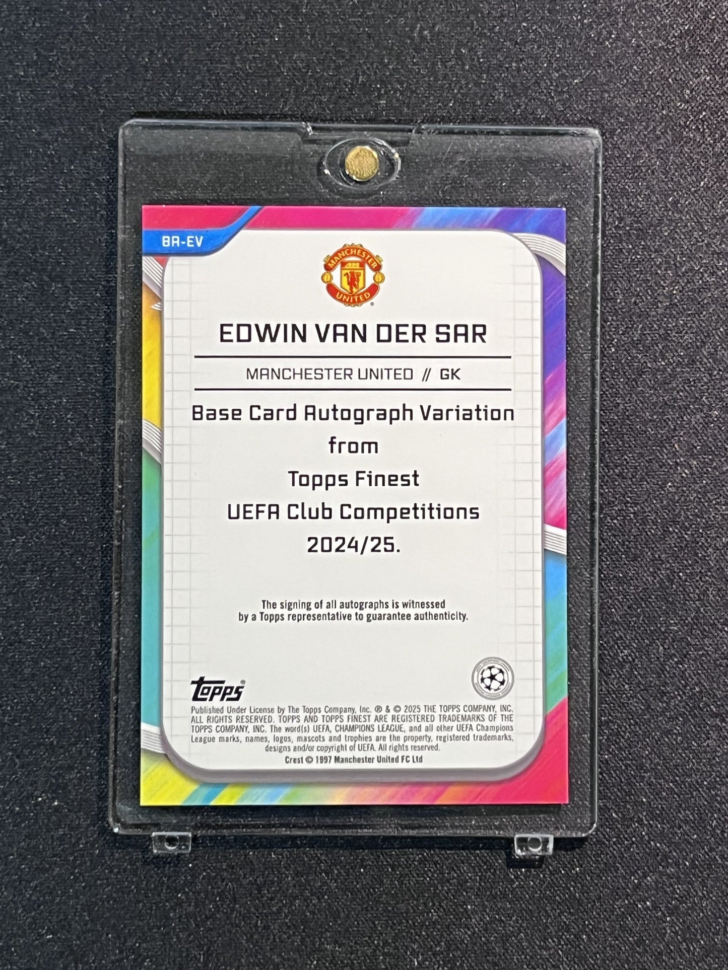 EDWIN VAN DER SAR - 2024/25 TOPPS FINEST #BA-EV /99 AUTO