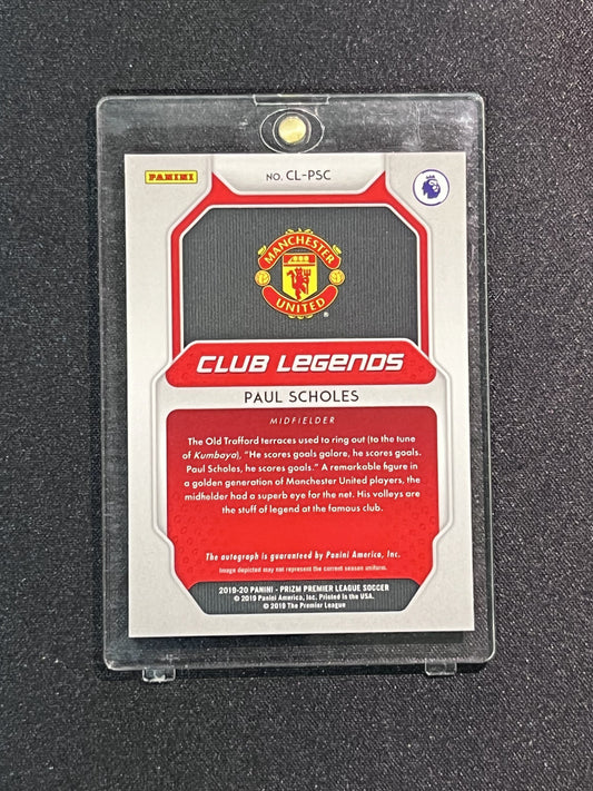 PAUL SCHOLES - 2019/20 PANINI PRIZM CLUB LEGEND #CL-PSC AUTO