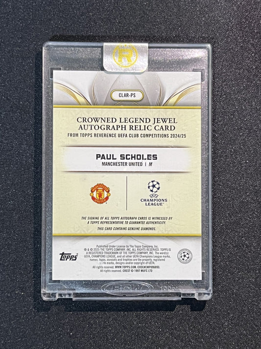 PAUL SCHOLES - 2025 TOPPS CROWN LEGEND /50 #CLAR-PS AUTO