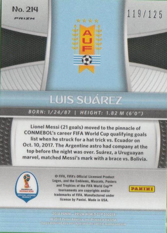 Luis Suárez - 2018 PANINI PRIZM WORLD CUP SOCCER