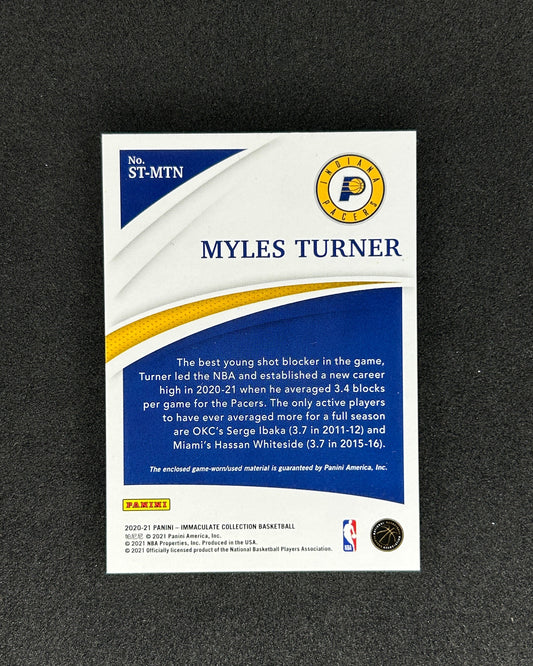 Myles Turner - 2020-21 PANINI IMMACULATE COLLECTION #ST-MTN /99