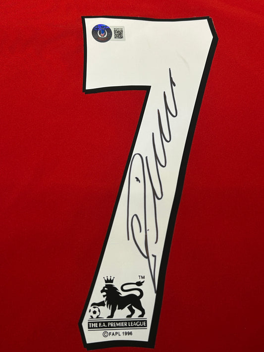 CRISTIANO RONALDO - 2006-07 #7 MANCHESTER UNITED SIGNED JERSEY WITH BECKET