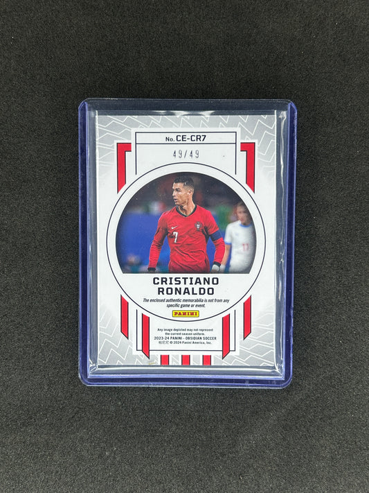 CRISTIANO RONALDO - 2023-24 PANINI OBSIDIAN CUTTING EDGE #CE-CR7 /49 PATCH