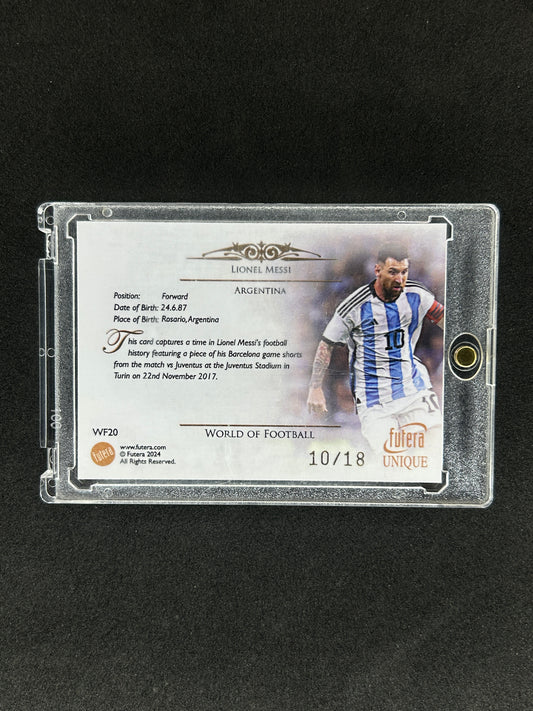 LIONEL MESSI - 2024 FUTERA WORLD OF FOOTBALL #WF20 /18 PATCH