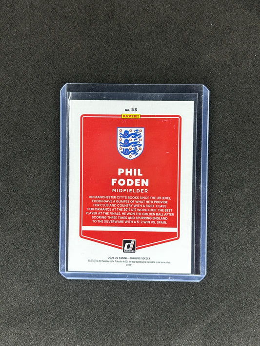PHIL FODEN - 2021-22 PANINI DONRUSS #53 ONCARD AUTO