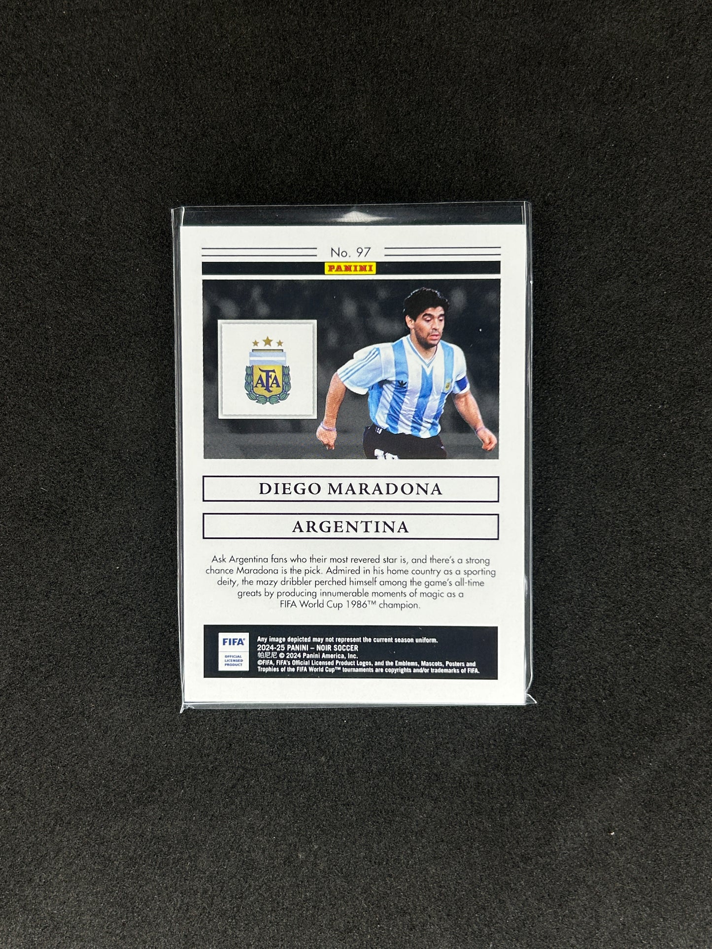 DIEGO MARADONA - 2024-25 PANINI NOIR /80 #97