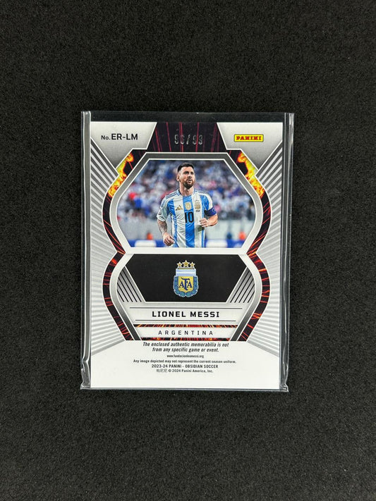 LIONEL MESSI - 2023-24 PANINI OBSIDIAN #ER-LM /99 PATCH