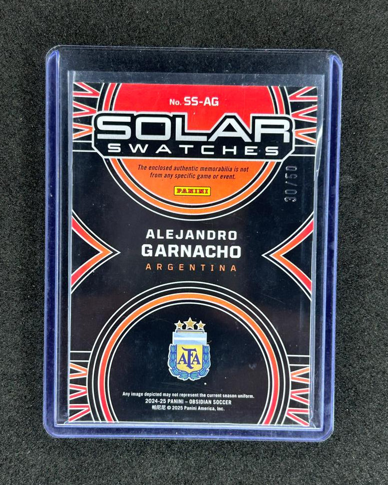 ALEJANDRO GARNACHO - 2024-25 PANINI OBSIDIAN SOLAR SWATCHES #SS-AG /50 PATCH