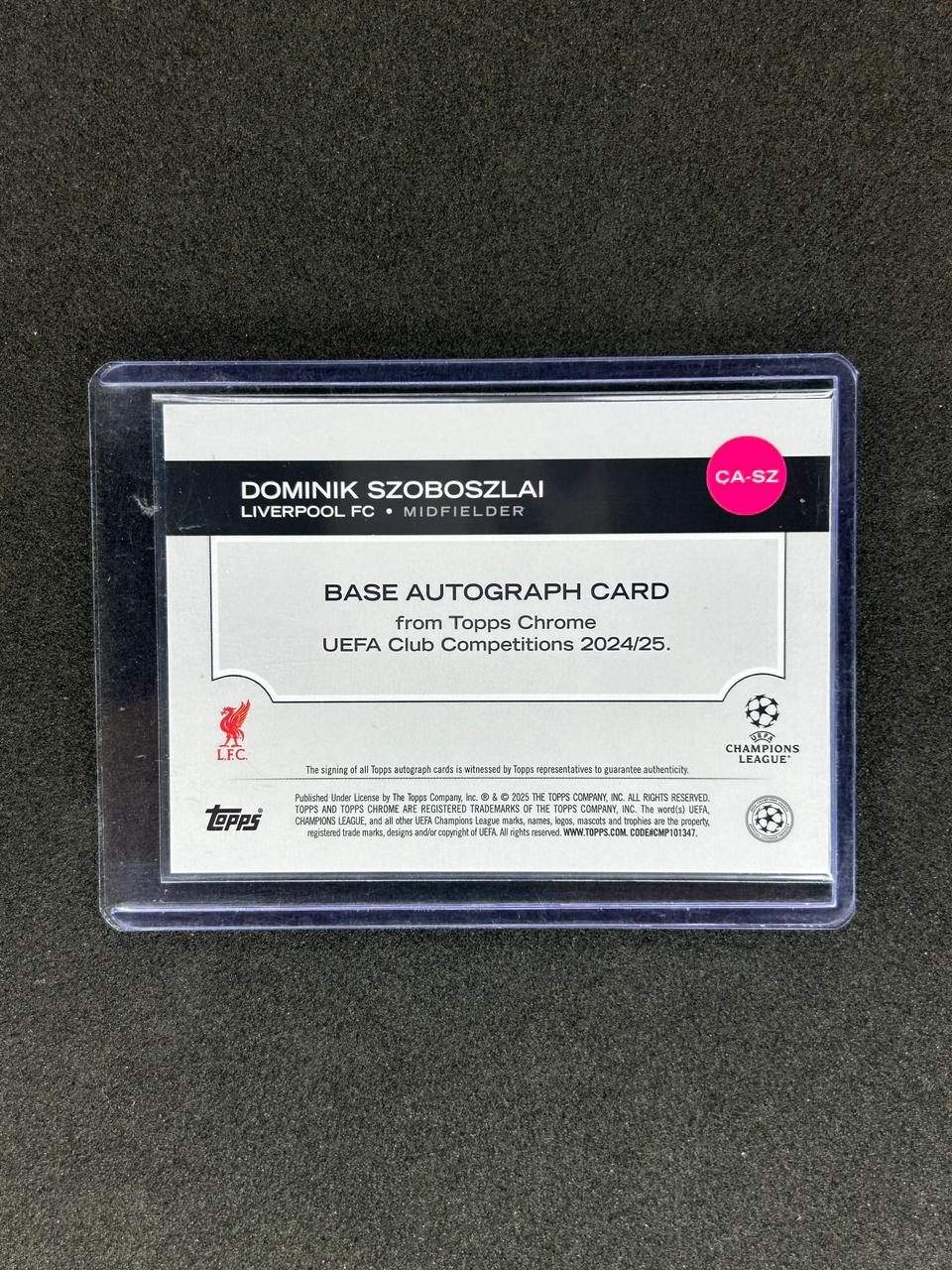 DOMINIK SZOBOZLAI - 2025 TOPPS CHROME #CA-SZ /75