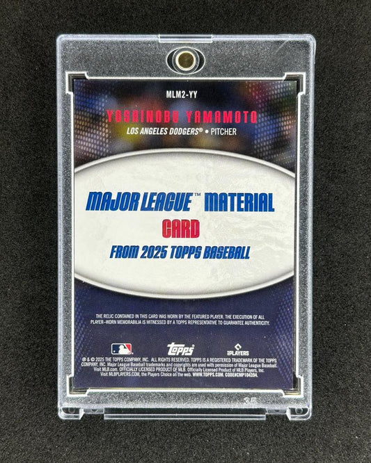 YOSHINOBU YAMAMOTO - 2025 TOPPS BASEBALL #MLM2-YY PATCH