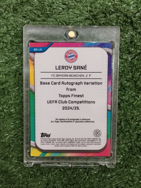 LEROY SANE- 2025 TOPPS FINEST PURPLE #BR-LS 33/75 AUTO