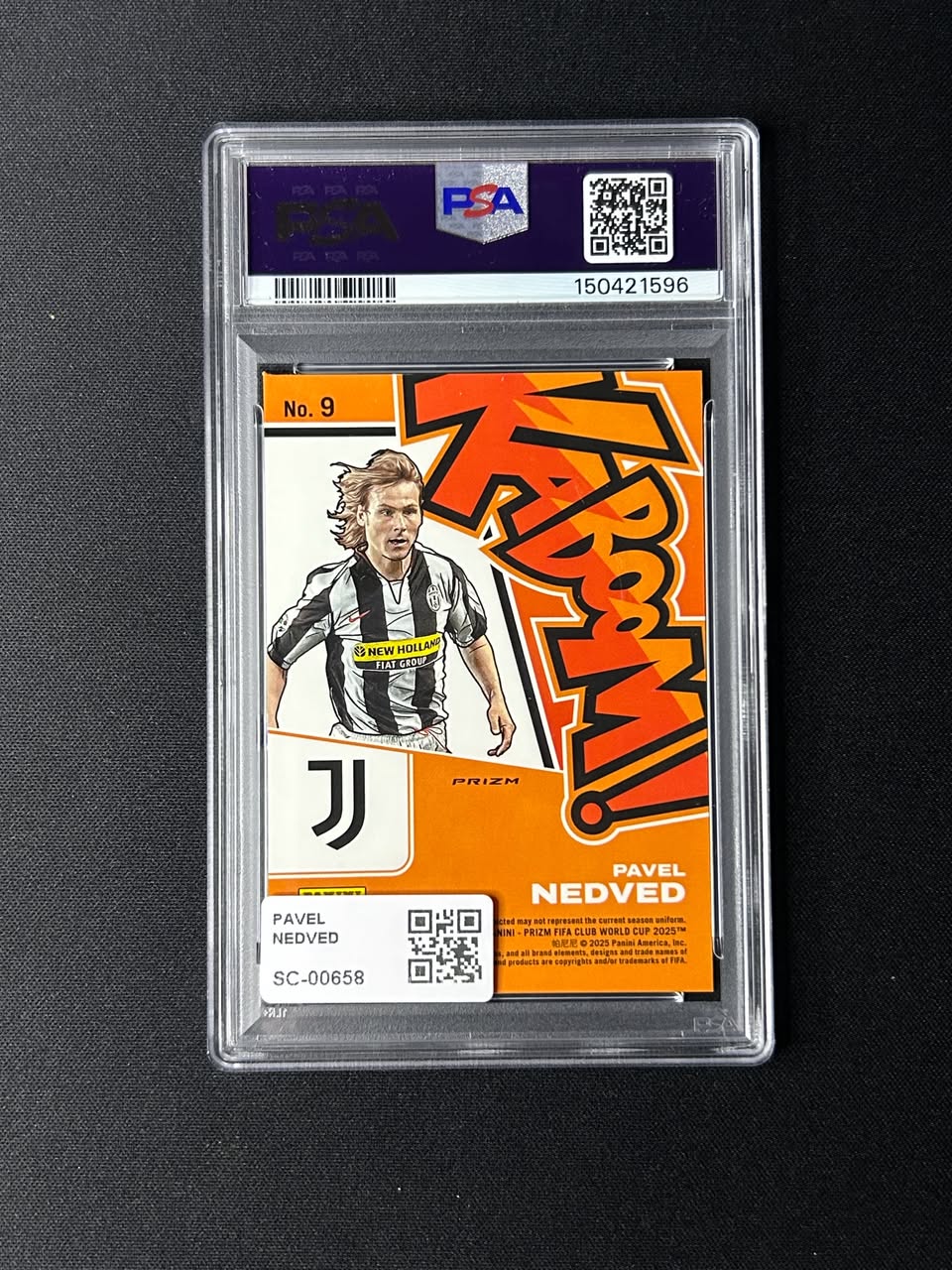 PAVEL NEDVED - 2025 Panini Prizm FIFA Club World Cup Kaboom! SP #9 Juventus PSA 8