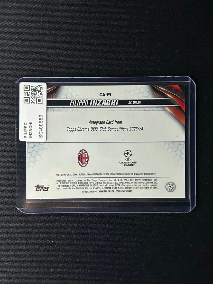 FILIPPO INZAGHI - 2023-24 Topps Chrome Merlin Sorcerers Gold Refractor Auto #CA-FI /50