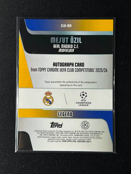MESUT OZIL - 2025-26 Topps Chrome UEFA Club Competition Orange Lava #CLA-MO /25 Auto