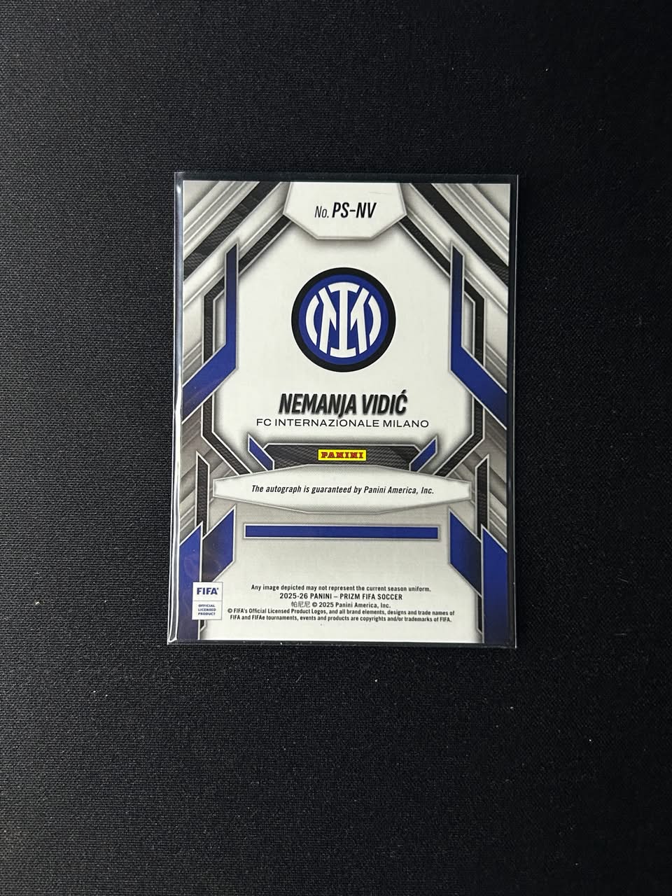 NEMANJA VIDIC - 2025-26 Panini Prizm FIFA Prolific Signatures Auto #PS-NV