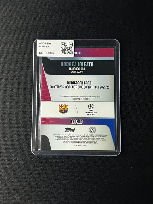 ANDREAS INIESTA - 2025-26 Topps Chrome UCC Autograph #CLA-AI /50