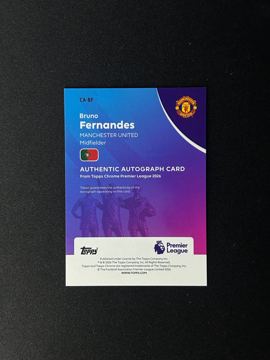 BRUNO FERNANDES - 2025-26 Topps CHROME Premiere League AUTO #CA-BF /50