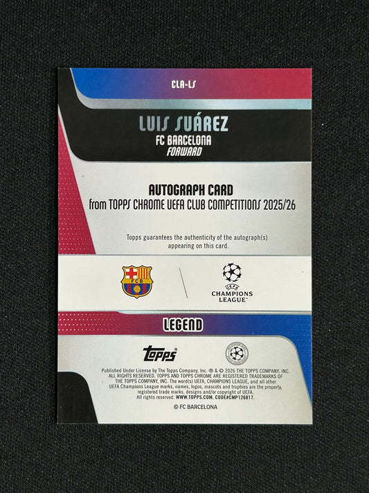 Luis Suarez - 2025/26 Topps Chrome UCC Orange Lava Refractor Auto /25 #CLA-LS