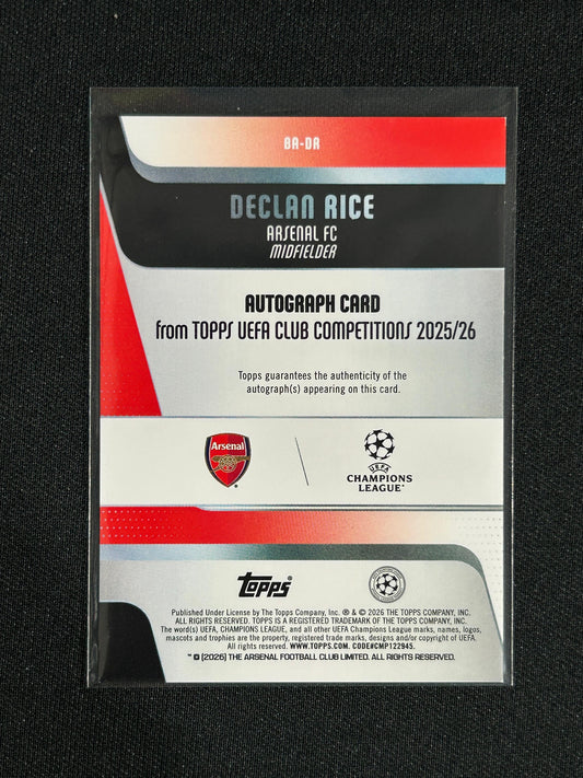 Declan Rice - 2025/26 Topps UEFA Gold Leopard Auto /50 Arsenal #BR-DR England