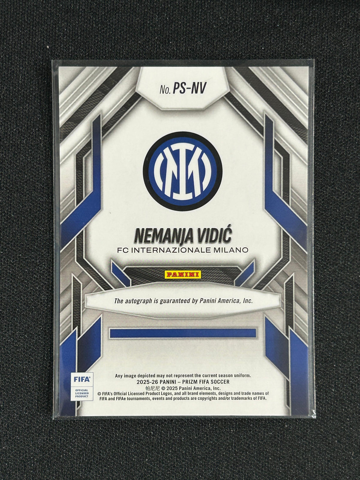 NEMANJA VIDIC - 2025-26 Panini Prizm FIFA Prolific Signatures Auto #PS-NV