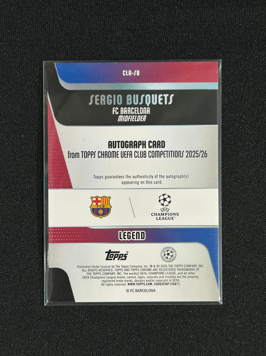 Sergio Busquets - 2025/26 Topps Chrome UEFA Auto GOLD Lava /50 Barcelona #CLR-SB