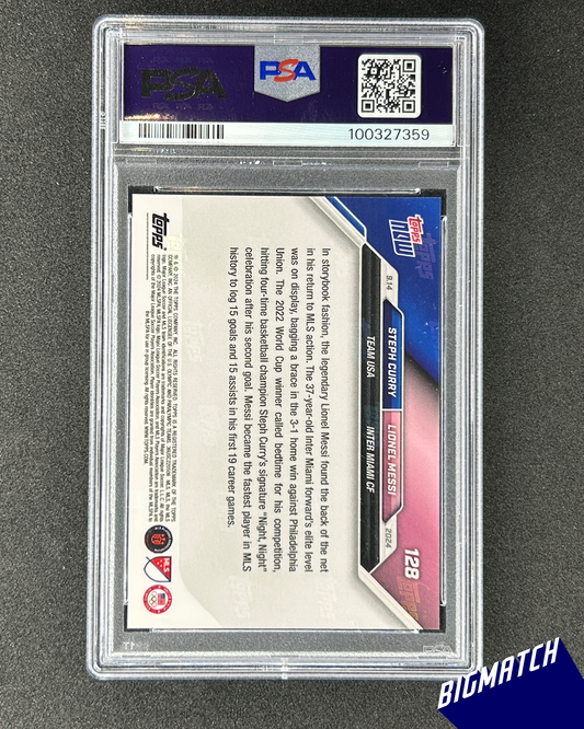 Lionel Messi x Stephen Curry - 2024 TOPPS NOW MLS - PSA 10