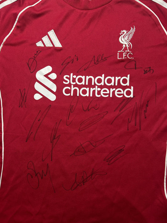 Liverpool Hand Signed Team Jersey Adidas 2025/2026