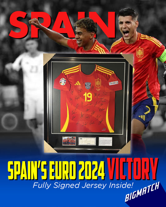 Spain National Team Signed Jersey – Framed Collector’s Tribute (UEFA Nations League Champions)