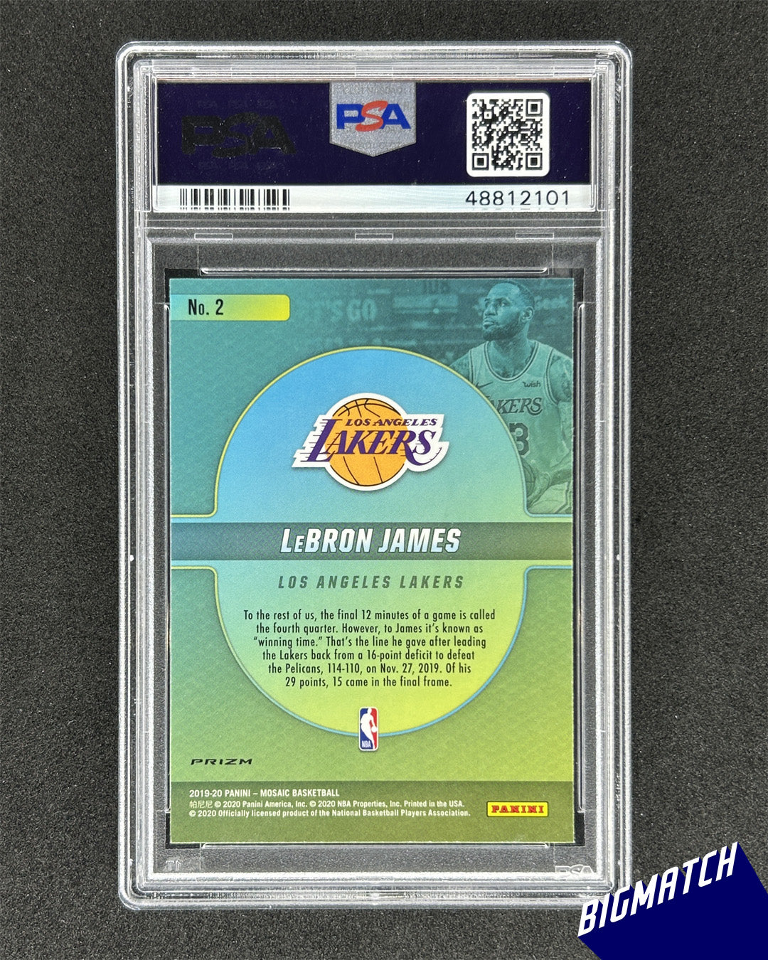 LEBRON JAMES - 2019 PANINI MOSAIC CENTER STAGE