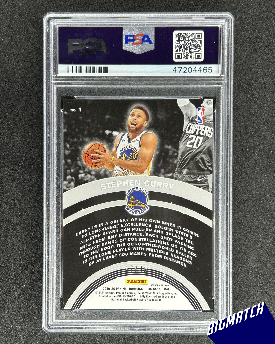 STEPHEN CURRY - 2019 PANINI DONRUSS OPTIC STAR GAZING