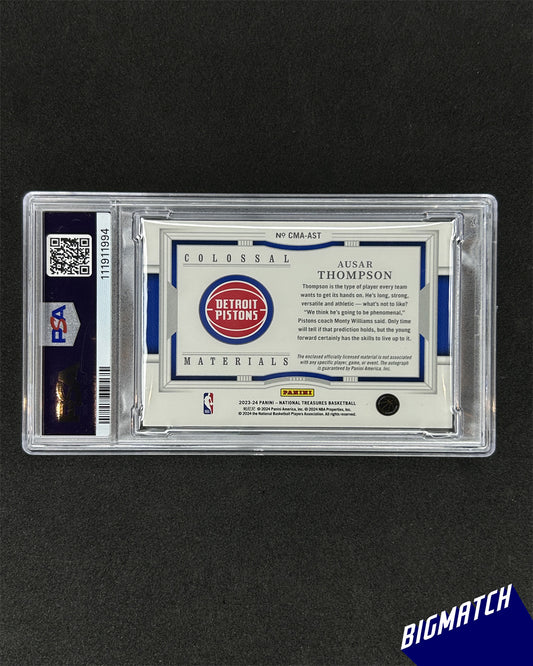 AUSAR THOMPSON - 2023 PANINI NATIONAL TREASURES COLOSSAL MATERIAL AUTOGRAPHS