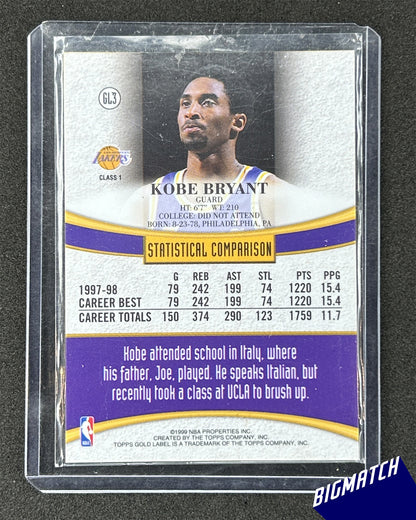 KOBE BRYANT - 1999 TOPPS GOLD LABEL