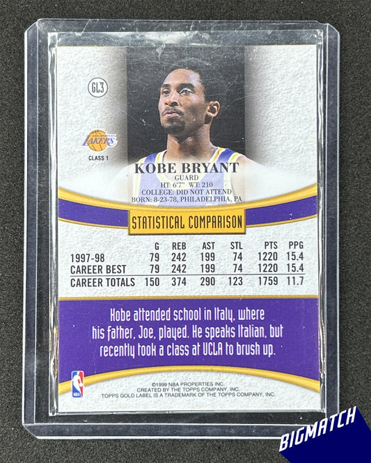 KOBE BRYANT - 1999 TOPPS GOLD LABEL