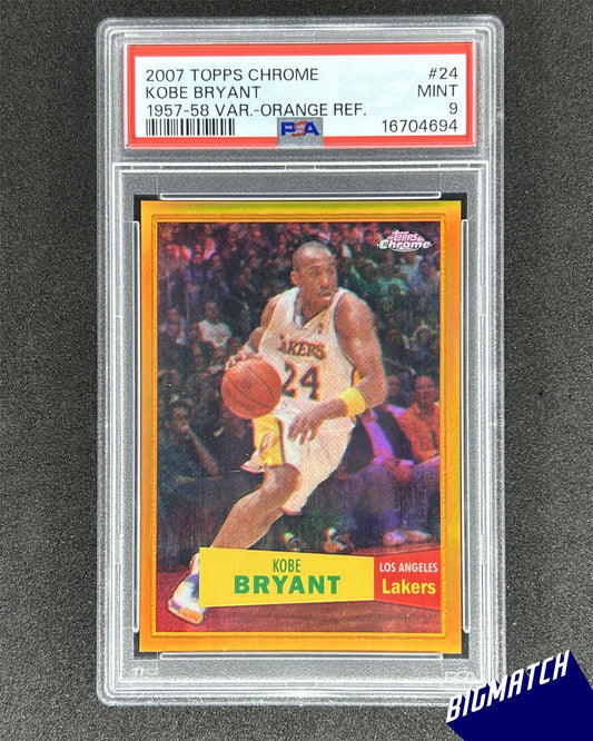 KOBE BRYANT - 2007 TOPPS CHROME 1957-58 VAR.-ORANGE REF.