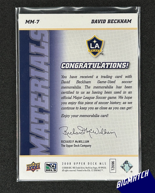 DAVID BECKHAM - 2008 UPPER DECK MATERIALS