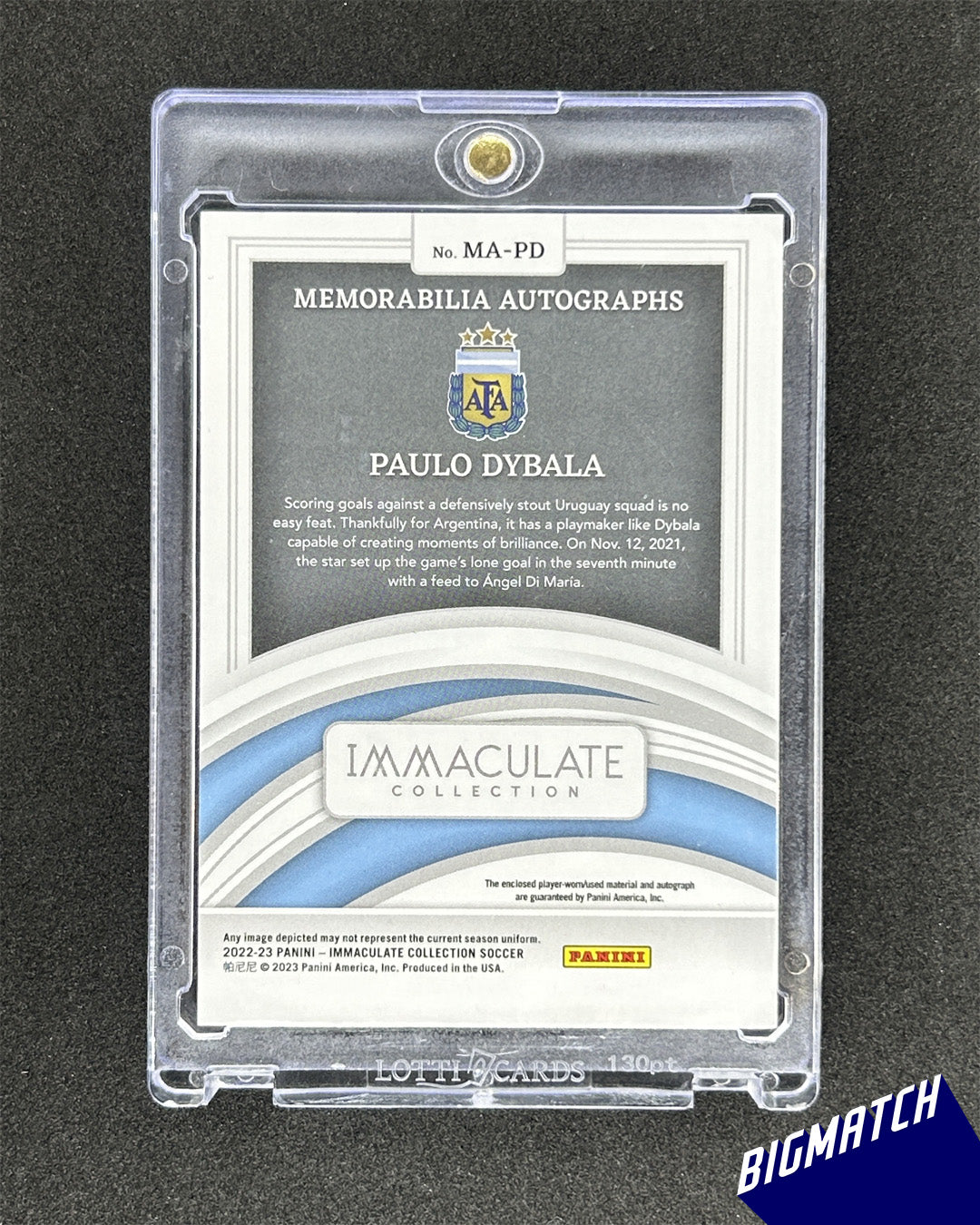 Paulo Dybala - 2022 PANINI IMMACULATE COLLECTION