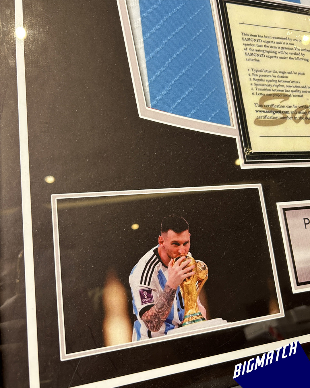 Lionel Messi Signed Jersey Display – “From Qatar to Eternity” Collector’s Frame