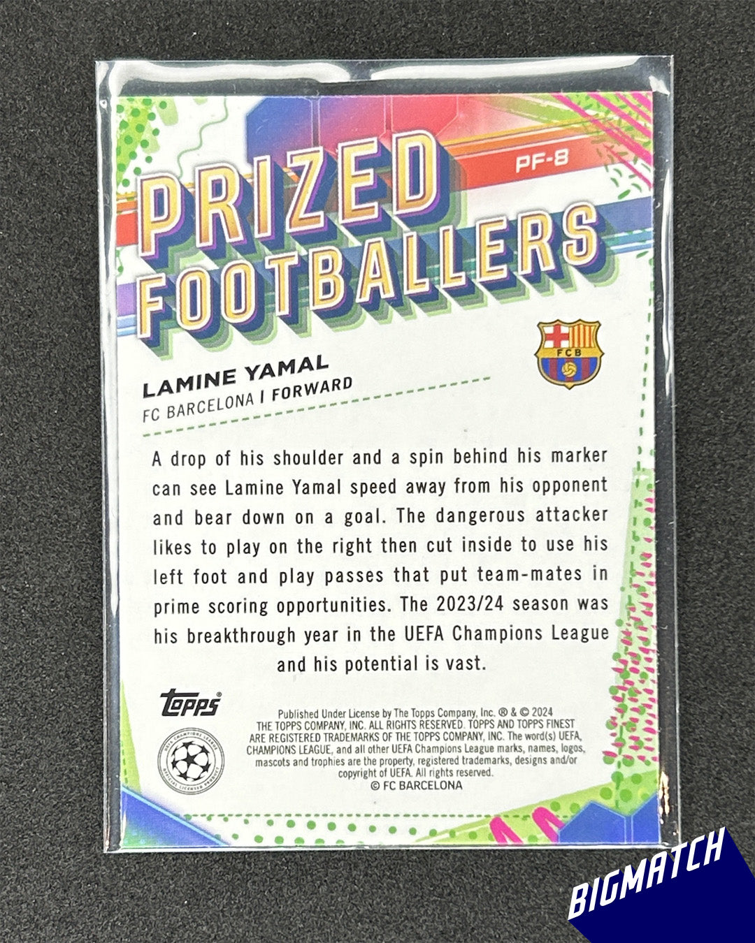 LAMINE YAMAL - 2024 TOPPS PRIZED FOOTBALLERS